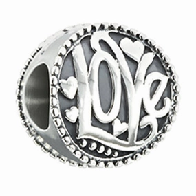 Chamilia Charm Groovy Love Retro Silver