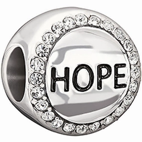 Chamilia Charm Hope Crystal Swarovski Silver