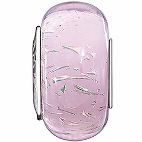 Chamilia Charm Purple Glitter Murano Glass