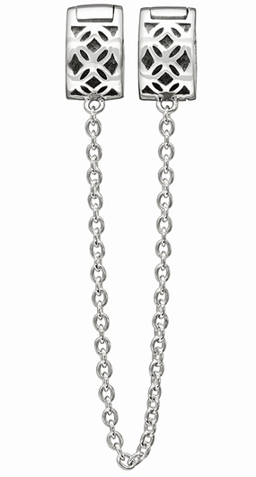 Chamilia Charm Royale Lock with Safety Chain Silver