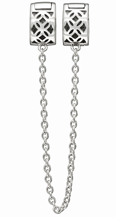 Chamilia Charm Royale Lock with Safety Chain Silver