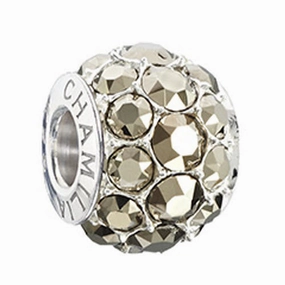 Chamilia Charm Splendor Metallic Light Gold Swarovski Silver