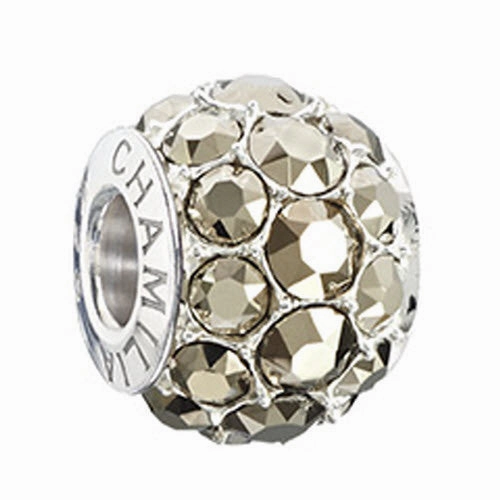Chamilia Charm Splendor Metallic Light Gold Swarovski Silver