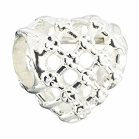 Chamilia Charm Woven Heart Silver