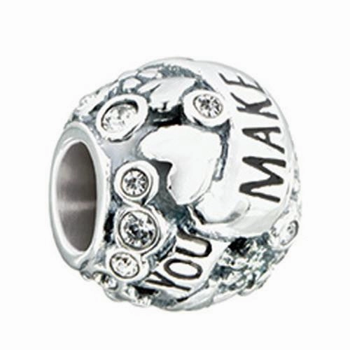 Chamilia Sterling Silver Crystal You Make My Heart Sing Charm D