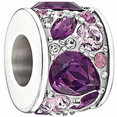 Chamilia Sterling Silver Purple Swarovski Mosaic Charm