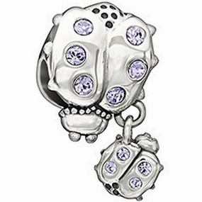 Chamilia Sterling Silver Snuggle Bugs Charm D