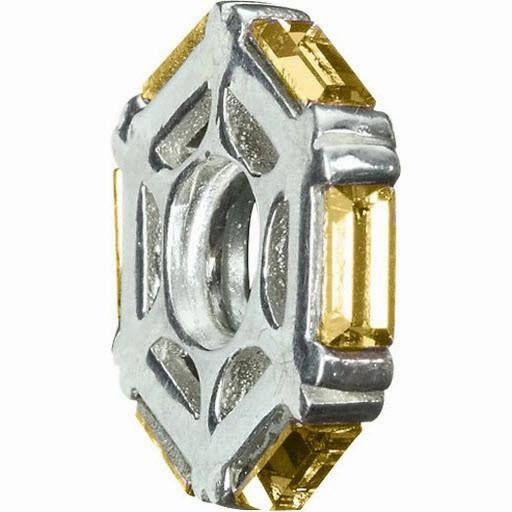 Chamilia Sterling Silver Yellow Crystal Wheel Charm D