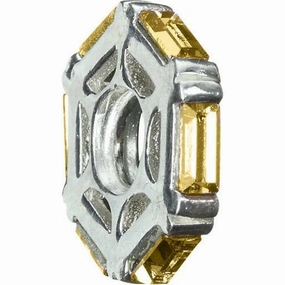 Chamilia Sterling Silver Yellow Crystal Wheel Charm D