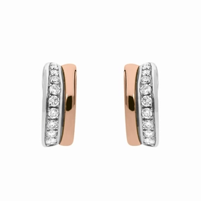 Chimento 18ct White Rose Gold Diamond Earrings D