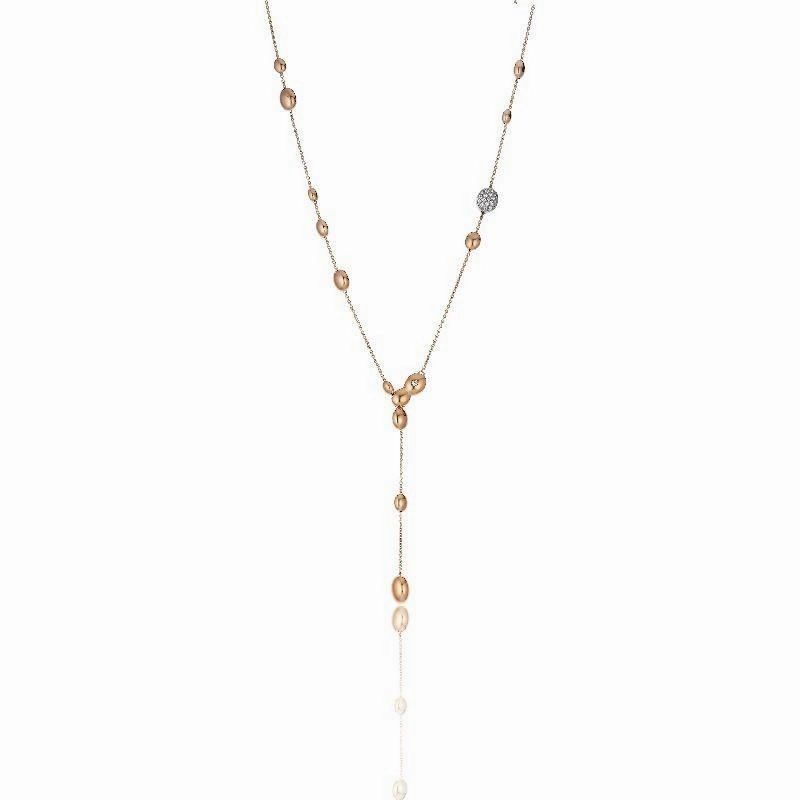 Chimento Armillas Acqua 18ct Rose Gold 0.25ct Diamond Droplets Necklace