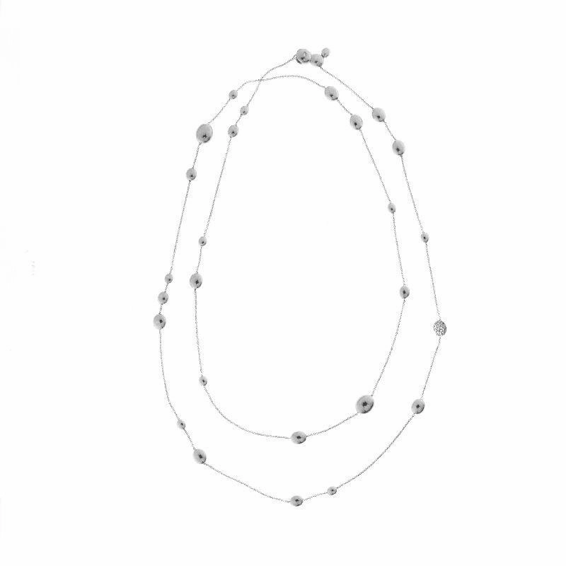 Chimento Armillas Acqua 18ct White Gold 0.25ct Diamond Droplets Necklace