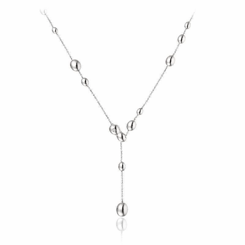 Chimento Armillas Acqua 18ct White Gold Diamond Droplets Necklace