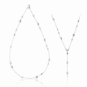 Chimento Armillas Acqua 18ct White Gold Pearl Diamond Necklace