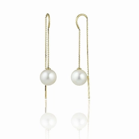 Chimento Armillas Acqua 18ct Yellow Gold Pearl Threader Earrings