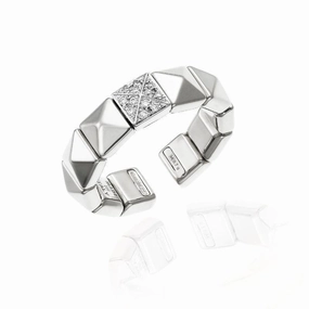 Chimento Armillas Pyramis 18ct White Gold Diamond Studs Ring
