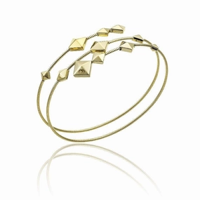 Chimento Armillas Pyramis 18ct Yellow Gold Studs Spiral Bangle