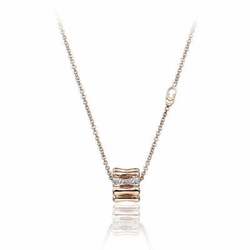 Chimento Bamboo Over 18ct Rose Gold Diamond Iconic Necklace