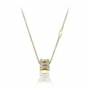 Chimento Bamboo Over 18ct Yellow Gold Diamond Iconic Necklace