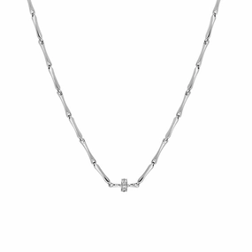 Chimento Bamboo Shine 18ct White Gold Diamond Necklace