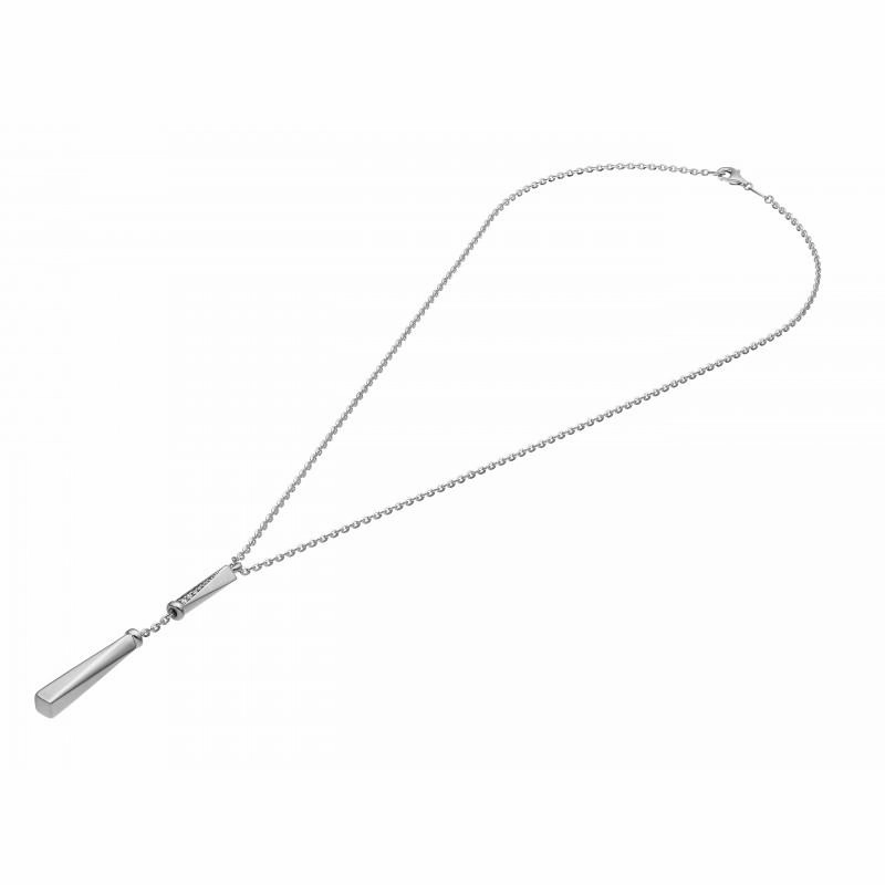 Chimento Bamboo Sipario 18ct White Gold 0.05ct Diamond Necklace