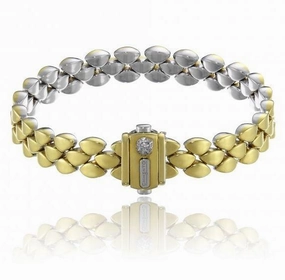 Chimento Double Mosaic 18ct Yellow White Gold Reversible Bracelet