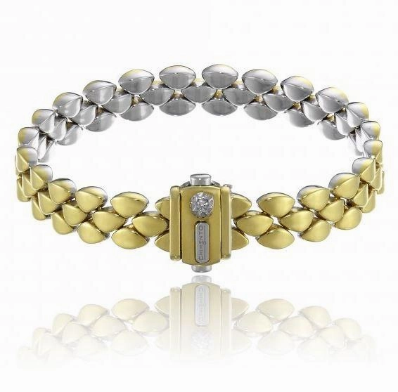 Chimento Double Mosaic 18ct Yellow White Gold Reversible Bracelet
