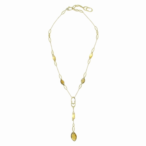 Chimento Marquise 18ct Yellow Gold Citrine Diamond Necklace D