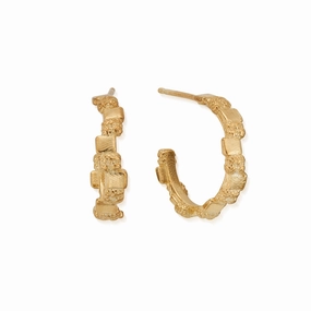 ChloBo Gold Plated Sterling Silver Tranquil Shore Hoops