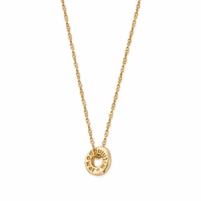 Chlobo Gold Plated Tiny Twisted Rope Chain Power Within Necklace