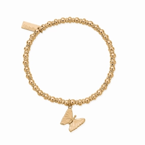Chlobo Iconics Gold Plated Didi Sparkle Butterfly Bracelet