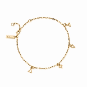 Chlobo Iconics Gold Plated Multi Charm Elements Anklet