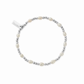Chlobo Pearl Silver Cute Charm Bracelet