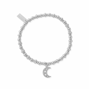 ChloBo Sterling Silver Didi Sparkle Starry Moon Bracelet