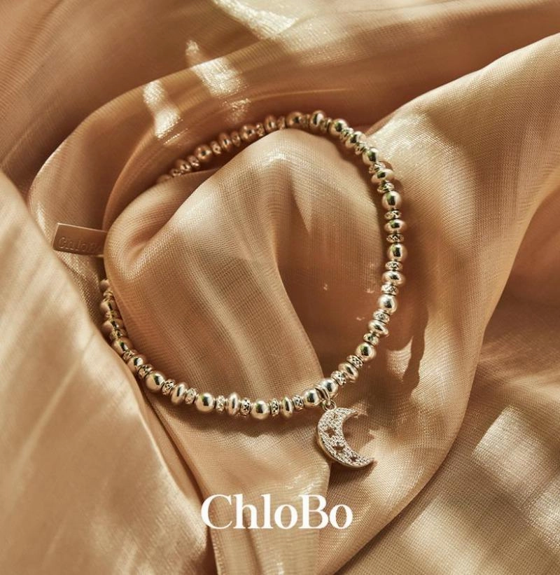 ChloBo Sterling Silver Didi Sparkle Starry Moon Bracelet