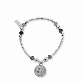 Chlobo Sterling Silver Divine Goddess Black Rutilated Quartz Bracelet