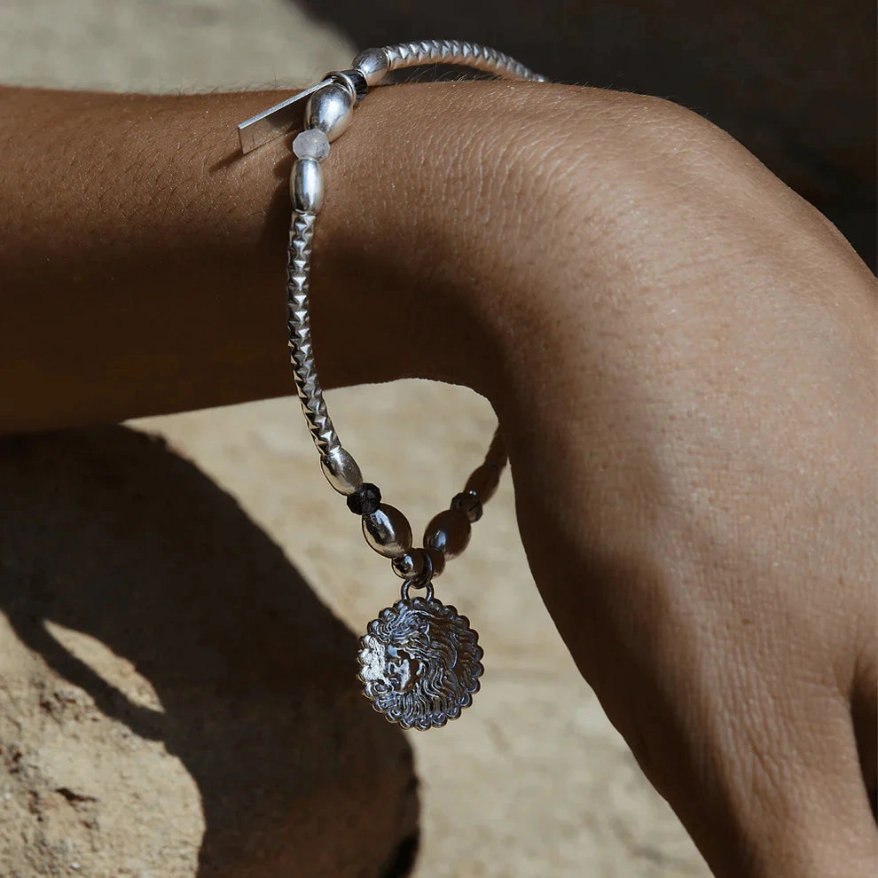 Chlobo Sterling Silver Divine Goddess Black Rutilated Quartz Bracelet