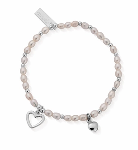 ChloBo Sterling Silver Forever Love Pearl Bracelet