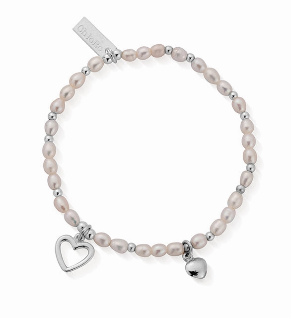 ChloBo Sterling Silver Forever Love Pearl Bracelet