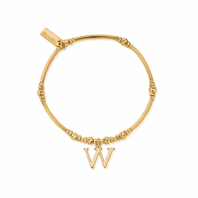 ChloBo Sterling Silver Gold Plated Initial Bracelet W