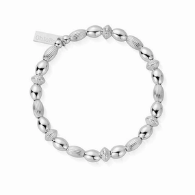 ChloBo Sterling Silver Mini Oval Disc Bracelet