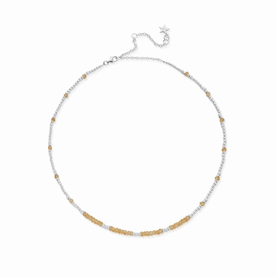 ChloBo Sterling Silver Soulful Rays Citrine Choker Necklace
