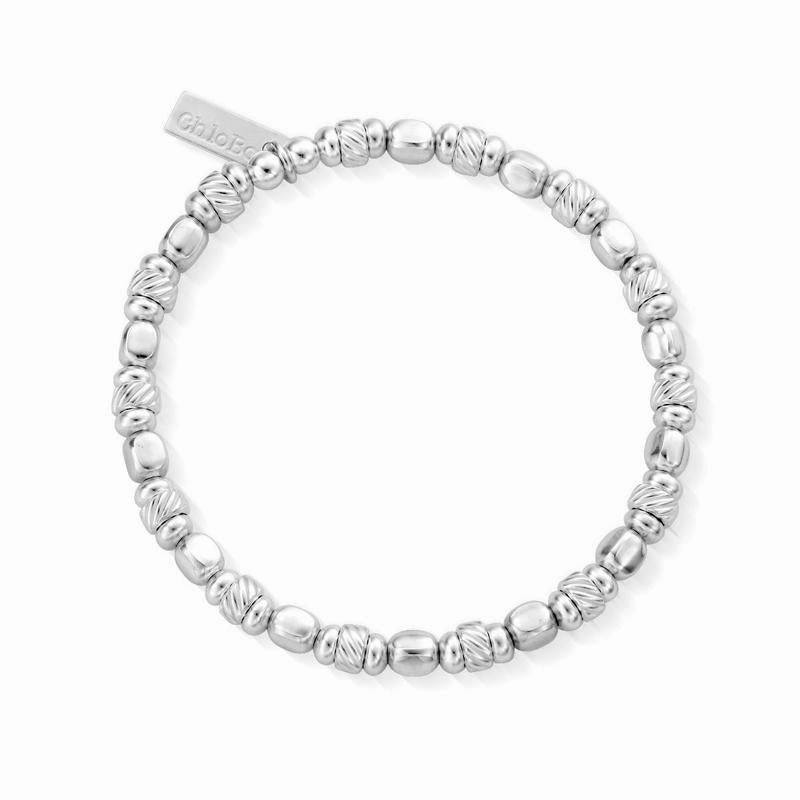 ChloBo Sterling Silver Twisted Cube Bracelet