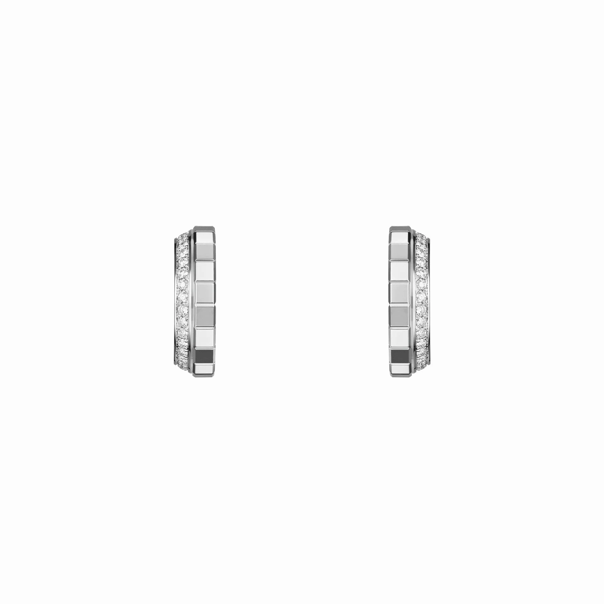 Chopard Ice Cube 18ct White Gold 0.24ct Diamond Hoop Earrings