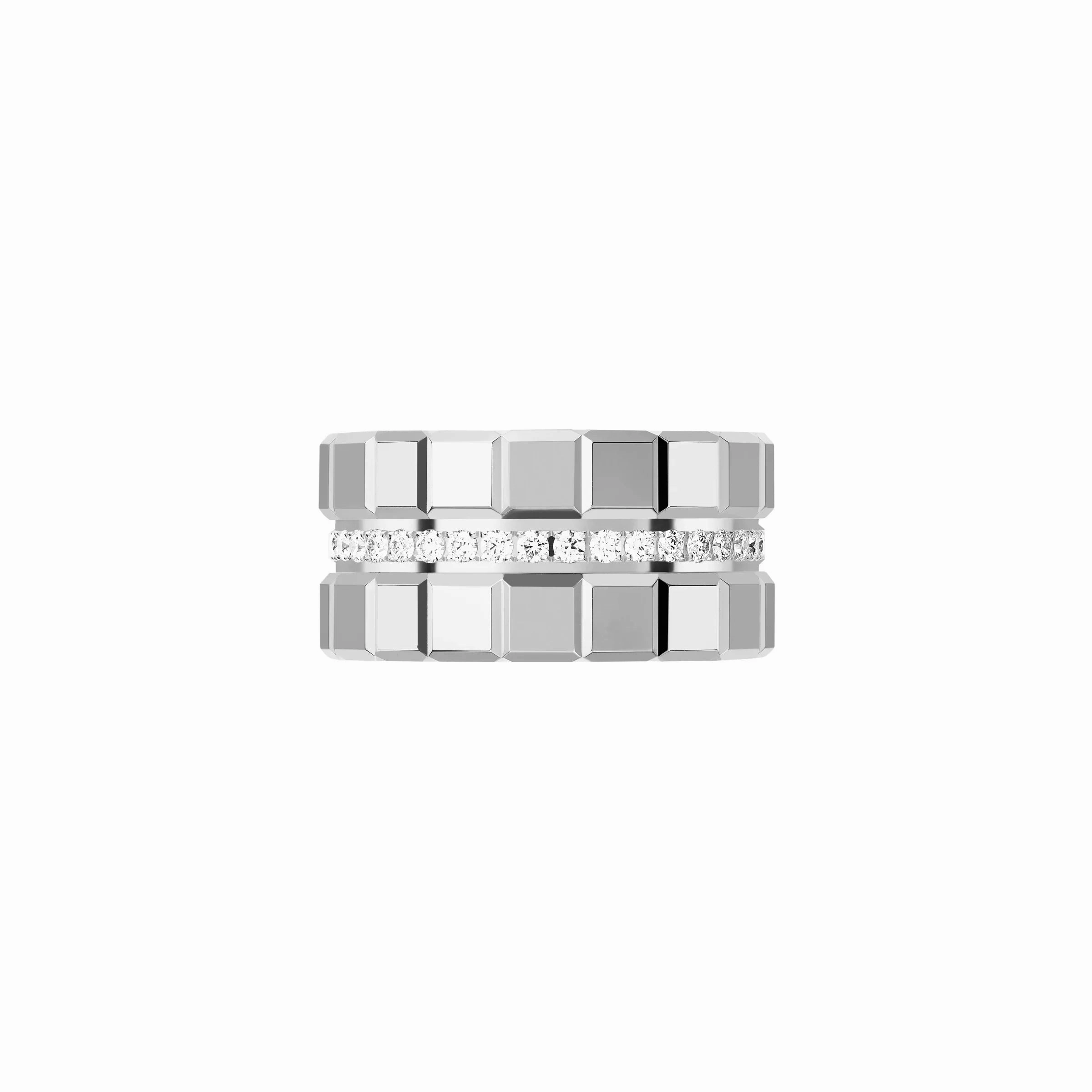 Chopard Ice Cube 18ct White Gold Diamond Double Wide Ring