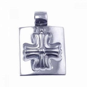 Clearance-Silver 925 Rhodium Plated Cross Pendant - STP00775