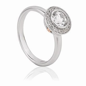 Clogau Ar Dan Sterling Silver White Topaz Cocktail Ring D