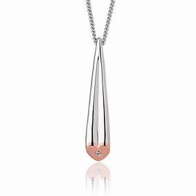 Clogau Cariad Sterling Silver Diamond Necklace D