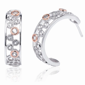 Clogau Celebration Sterling Silver Creole Earrings D