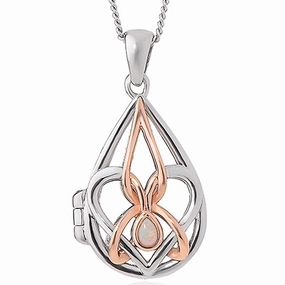 Clogau Dwynwen Opal Silver Locket Pendant